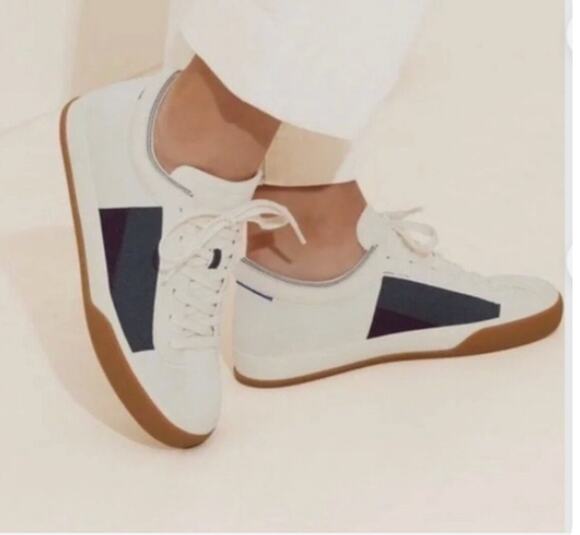 Rothy's Shoes - Rothy’s BlackBerry Block Lace Ups Lace Up Sneakers Off-White Blue Purple 10